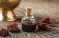 A bottle of sangre de drago oil and resin