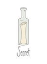 Bottle with secret message