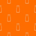 Bottle shampoo pattern vector orange