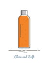 Bottle with shampoo or shower gel. Vector illustration.
