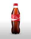 Bottle of soda. Fast food drink symbol. Royalty Free Stock Photo