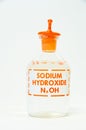 Bottle of sodium hydroxide Royalty Free Stock Photo