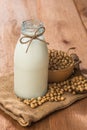 A bottle of soy milk Royalty Free Stock Photo