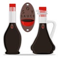 Bottle soy sauce Royalty Free Stock Photo