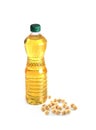 Bottle soybean oil isolated on white background Royalty Free Stock Photo