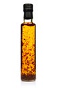 Bottle of spicy olive oil.