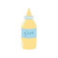 Bottle with stationery glue, vector flat illustration on white background Royalty Free Stock Photo