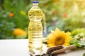 Bottle of sunflower oil