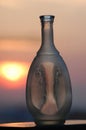 Bottle at sunset