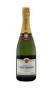 Bottle of Taittinger Brut Champagne on a white background Royalty Free Stock Photo