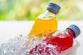 bottle with tasty drink Royalty Free Stock Photo