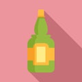 Bottle of tequila icon, flat style