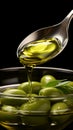 From bottle to spoon, olive oil flows gracefully in its various forms