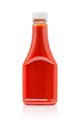 Bottle of tomato sauce ketchup on white background