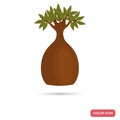 Bottle tree color flat icon for web and mobile design