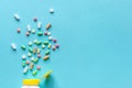 Various colorful pills Royalty Free Stock Photo