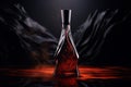 Bottle of Very Special brandy or Cognac on fire background Royalty Free Stock Photo