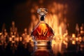 Bottle of Very Special Cognac on fire background Royalty Free Stock Photo