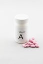 Bottle of vitamin A Royalty Free Stock Photo