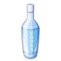 Bottle of vodka, alcohol drink menu, crystal clear alcoholic liquid