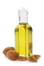 Bottle of walnut oil Royalty Free Stock Photo