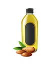 Bottle Walnut Oil Composition Royalty Free Stock Photo