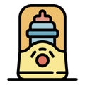 Bottle warmer icon color outline vector