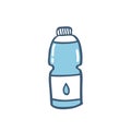 Bottle of water doodle icon, vector illustration