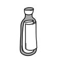 Bottle water doodle vector icon. Drawing sketch illustration hand drawn line eps10 Royalty Free Stock Photo