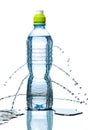 Bottle of water leaking Royalty Free Stock Photo