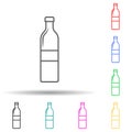 bottle of water multi color style icon. Simple thin line, outline vector of bottle icons for ui and ux, website or mobile