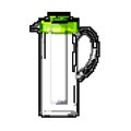 bottle water pitcher game pixel art vector illustration Royalty Free Stock Photo