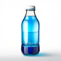 Bottle with water on the trasparent background closeup.Generative AI