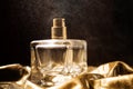 Bottle of wet perfume Royalty Free Stock Photo