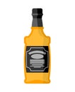 Bottle of whiskey. Bourbon isolated. Tequila on white background Royalty Free Stock Photo