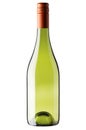 Bottle of white wine isolated on white Royalty Free Stock Photo
