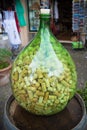 Bottle with wine corks