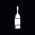 Bottle of wine doodle icon, vector illustration