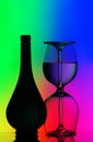 Bottle and wine glasses Royalty Free Stock Photo