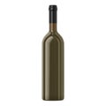 bottle of wine without a label on a white background Royalty Free Stock Photo