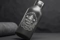 Ai Generative A bottle of Wunderkind milk in black and white. Wunderkind milk is a brand of milk