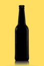 Bottle on yellow background