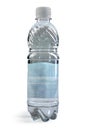 Bottled drinking water on a white background