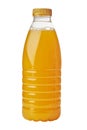Bottled fruit juice isolated over white background Close up Royalty Free Stock Photo