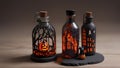 Bottled Halloween: Spooky Miniature World in Glass