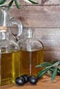 Bottled olive oil Royalty Free Stock Photo
