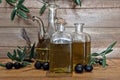 Bottled olive oil Royalty Free Stock Photo