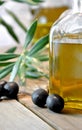 Bottled olive oil Royalty Free Stock Photo