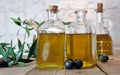 Bottled olive oil Royalty Free Stock Photo
