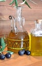 Bottled olive oil Royalty Free Stock Photo